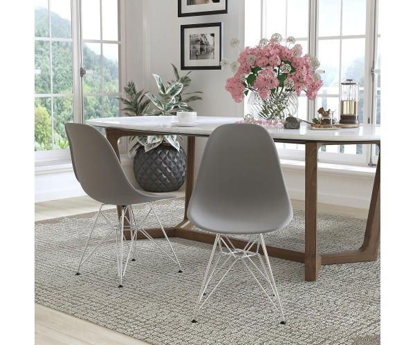 Стілець Тауер ніжки метал пластик сірий Дніпро - зображення 5