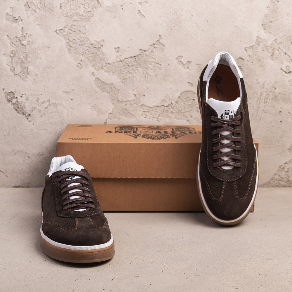 Мужские кожаные кроссовки Brown Velvet Київ - зображення 8