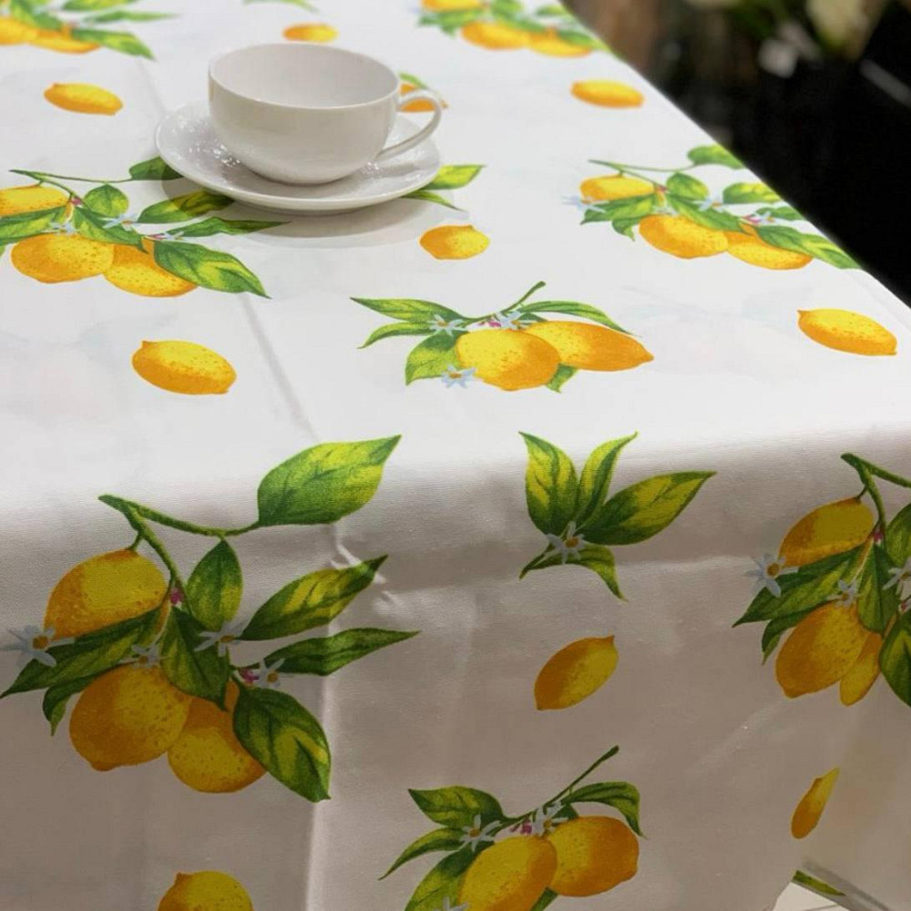 Скатерть водооталкивающая 120х170см Лимон прямоугольная Одеса - зображення 1