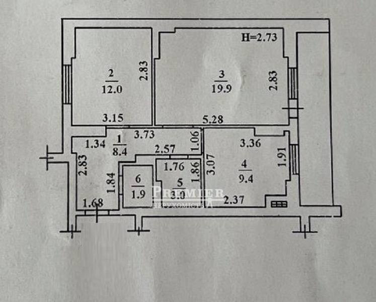 Продається 2-х кімнатна квартира на зручному 4му поверсі загальна площа 60 кв.м. Одесса - изображение 9