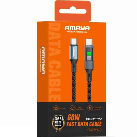 Дата кабель Amaya 111CC Type-C to Type-C 60W (1.2m) Херсон