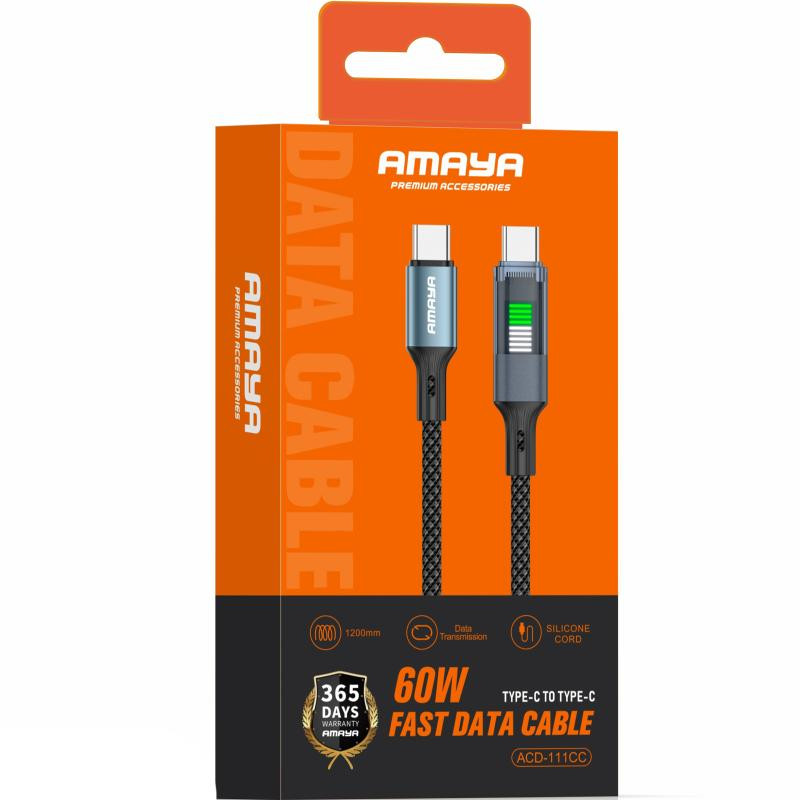 Дата кабель Amaya 111CC Type-C to Type-C 60W (1.2m) Херсон - изображение 2