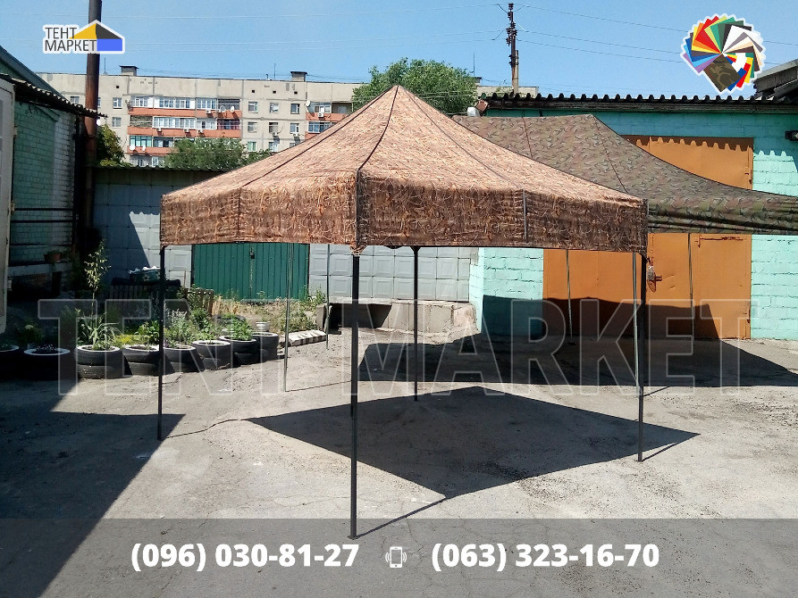 Шатер розсувний трансформер 3х3 тент Камуфляж - мобільні розкладні шатри намети виготовлення продаж Запорожье - изображение 4