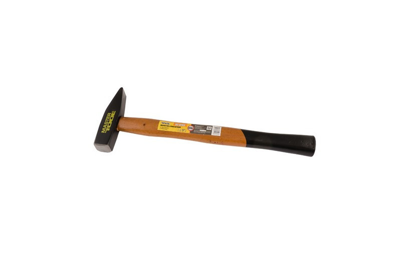 Молоток слесарный MASTERTOOL 300 г HRC 56 рукоятка из дерева с полимерной защитой 300 мм 02-0203 Харьков - изображение 1