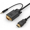 Кабель Cablexpert HDMI-VGA-3.5мм V1.4 (M/M) 3 м Чорний (A-HDMI-VGA-03-10) (Код товару:42074) Харків