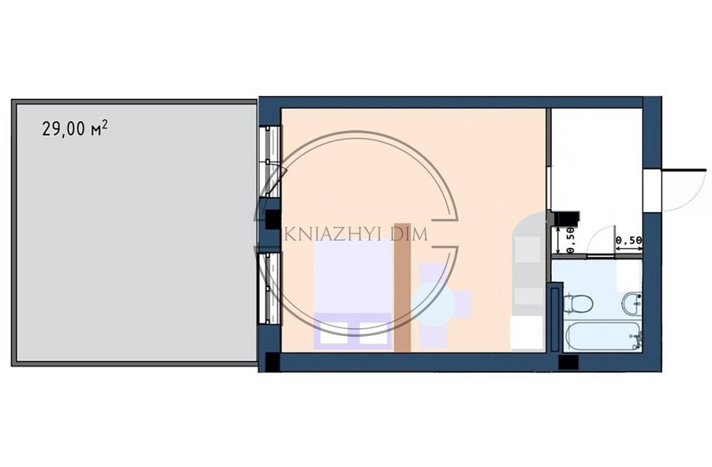 Продаж 1-кімнатної квартири з власною терасою 29 м2 в ЖК Власна квартира. № 21145849 Київ - зображення 9