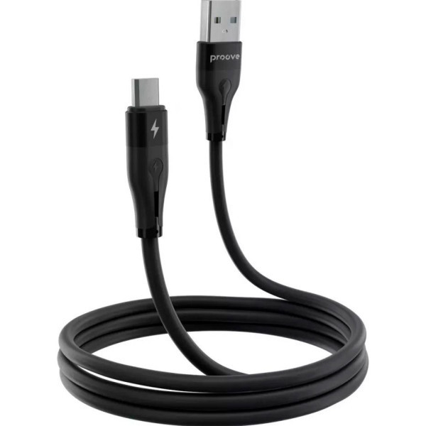 Кабель Proove Soft Silicone USB to Micro 2.4A 1m Black (CCSO20001301) Харків - зображення 2