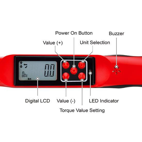 Ключ динамометрический цифровой 27-135Nm 3/8"x420mm TOPTUL DT-135B3 Харків - зображення 2