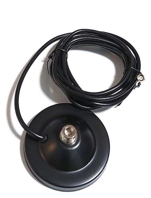 Магнитное основание для антенн, диаметр 9 см с N-female, кабель RG58U 3 метра c RP SMA (83042) Дніпро - зображення 2