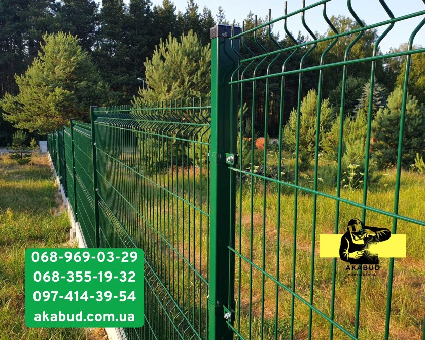 Секційний паркан із сітки 3D, паркани з профлиста, навіс, ворота Кривий Ріг - зображення 4