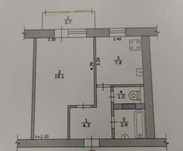 Продам. 1-к.кв. 3/5, М'ясокомбінат. вул.Зимових Походів Днепр - изображение 4