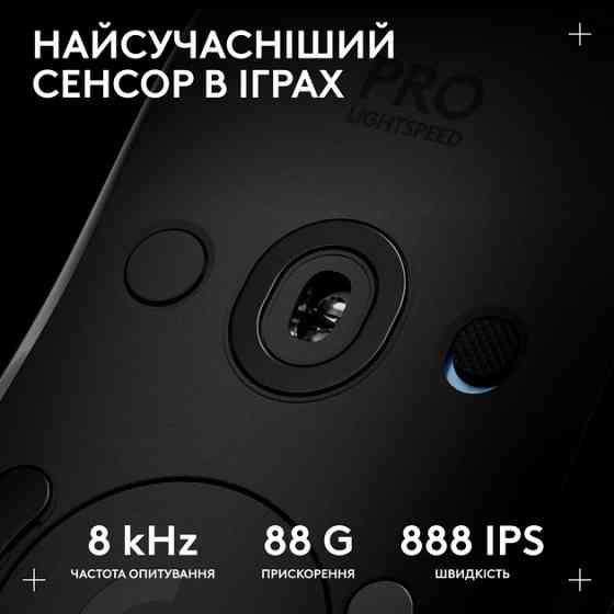 Мышь компьютерная безпроводная Logitech PRO 2 Lightspeed Black L910-007295 черная Киев