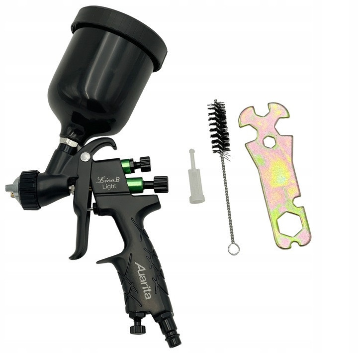 Пистолет красящий пневматический LVMP верх.пласт.бачок 250мл, форсунка-1,0мм AUARITA LION-B-LIGHT-1. Харків - зображення 3