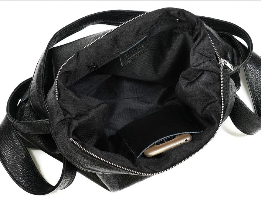 Містка шкіряна сумка жіноча Італія Віра пелле рюкзак трансформер TS308 Киев - изображение 5