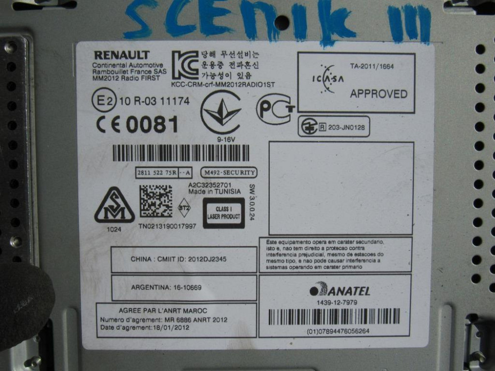 Автомагнитола Renault Scenic III 2009-2016 Ковель - изображение 4
