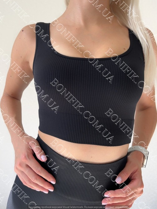 Женский бесшовный топ на широкой бретели Top Rib Кривий Ріг - зображення 3