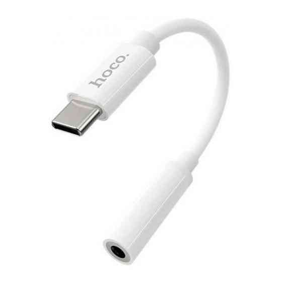 Аудіо-перехідник Hoco LS30 Type-C to 3.5 mm White Харьков