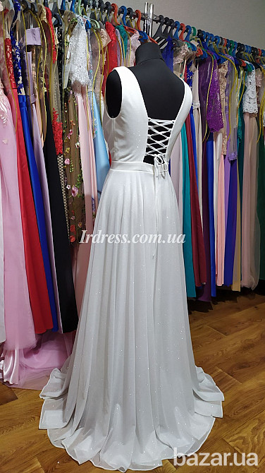 Белое блестящее платье на свадьбу, роспись, выпускной Киев - изображение 5