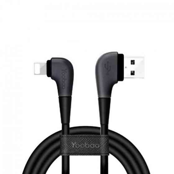 Кабель USB 1 м Lightning BlaСk Yoobao YB-425 Киев