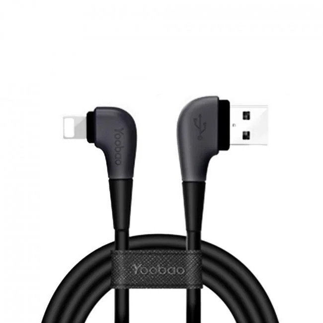 Кабель USB 1 м Lightning BlaСk Yoobao YB-425 Киев - изображение 1