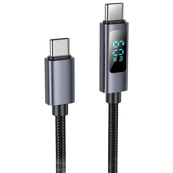 Дата кабель Hoco X112 Favor with display Type-C to Type-C 60W (1m) Херсон