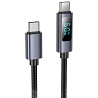 Дата кабель Hoco X112 Favor with display Type-C to Type-C 60W (1m) Херсон