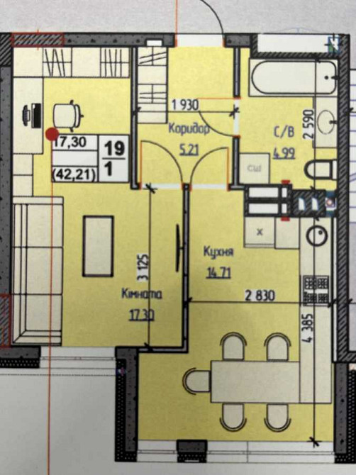 продажа 1-к квартира Обуховский, Украинка, 54873 $ Українка - зображення 11