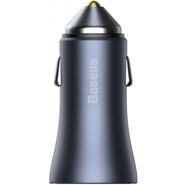 Автомобільний зарядний пристрій Baseus Golden Contactor Pro Dual QC Car Charger U+C 40W Dark Gray (C Харків - зображення 4