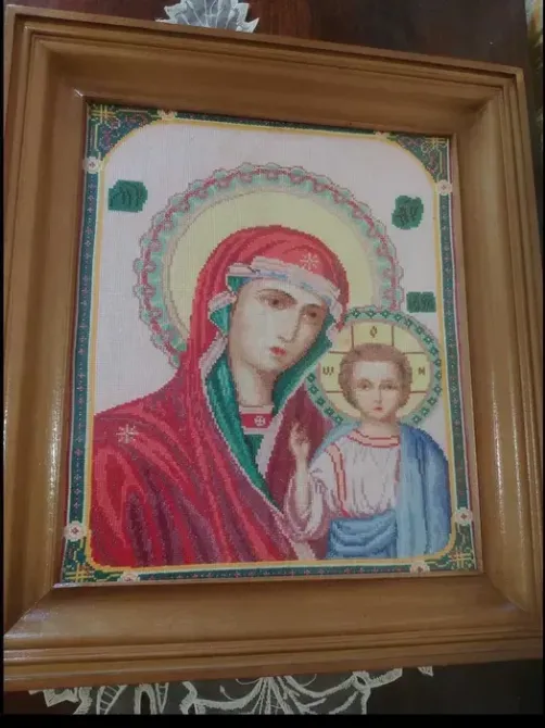 Ікона 47х 42 професійно вишита хрестиком Лубны - изображение 1