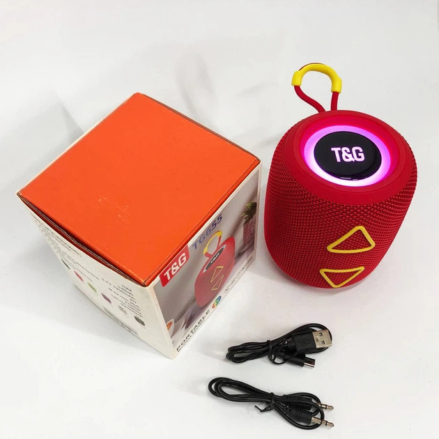 Колонка портативная Bluetooth T&G TG655 red красная Київ - зображення 2