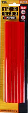 Стержни клеевые MASTERTOOL 7.2х200 мм 12 шт красные 42-1159 Харків