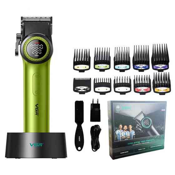 Машинка для стрижки аккумуляторная VGR V-001 GREEN 10 Вт зеленая Киев