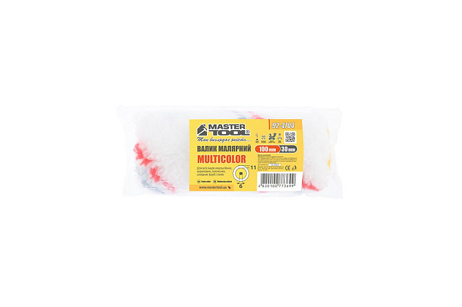 Валик малярный MASTERTOOL Multicolor 30/100/11 мм Ø 6 мм 92-4704_Р Харків - зображення 3