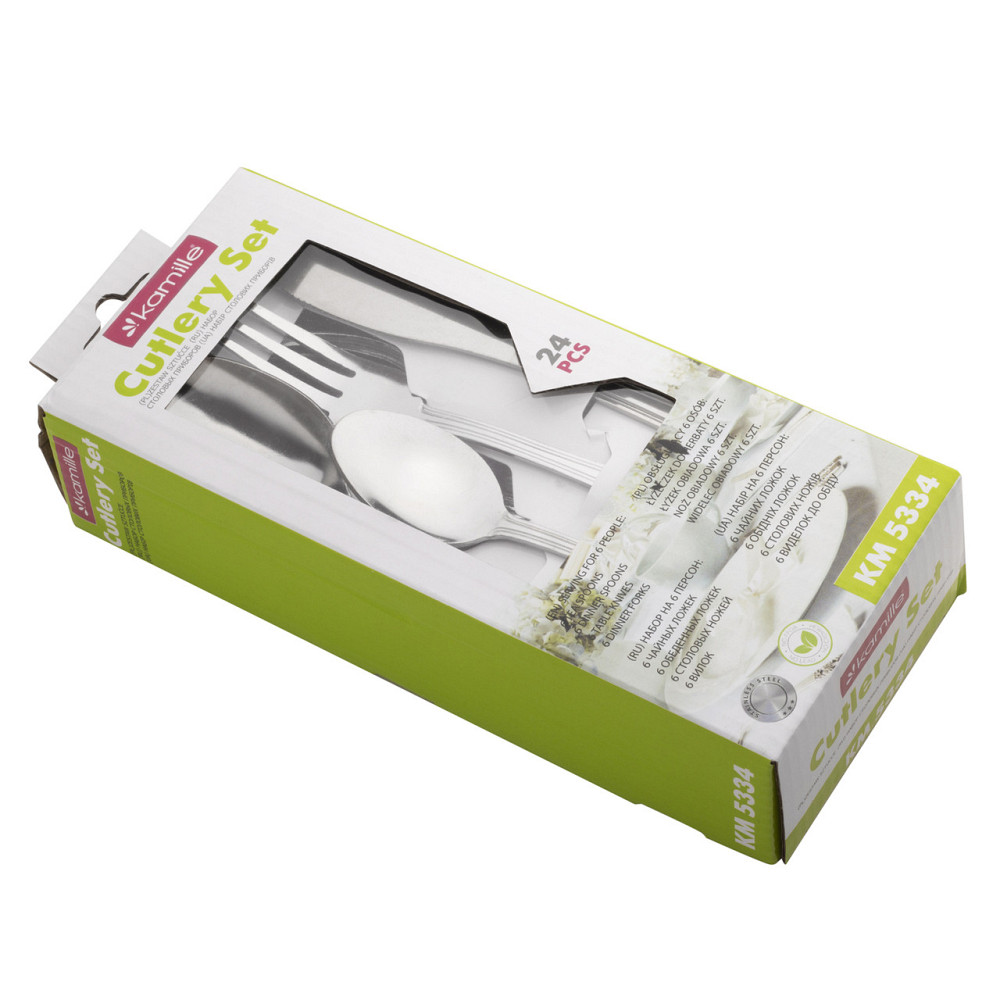 Набор столовых приборов Kamille 24 пр на 6 персон 5334 нерж. сталь Одеса - зображення 9