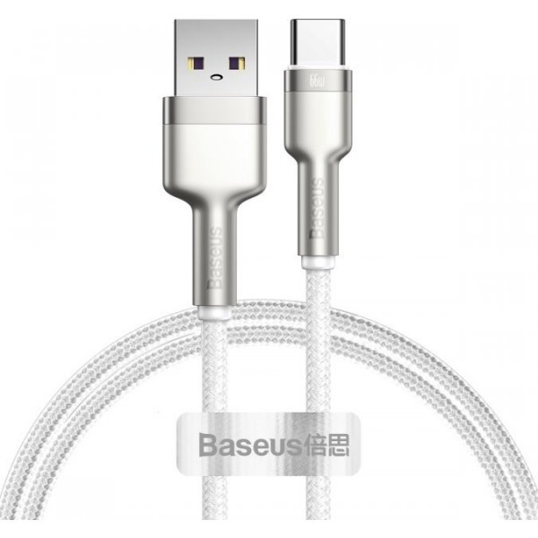 Кабель Baseus Cafule USB to Type-C 66W 1m White (CAKF000102) (Код товару:25139) Харьков - изображение 1