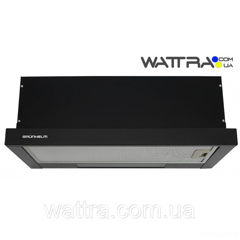 Вытяжка Grunhelm GVT 114 B (телескопическая, 650 м3/ч, черная) кухонная Киев - изображение 1