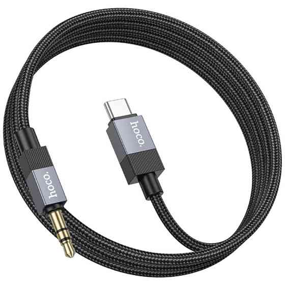 Аудио кабель Aux Hoco UPA32B Clever digital (Type-C to AUX 3.5mm) (1m) Херсон