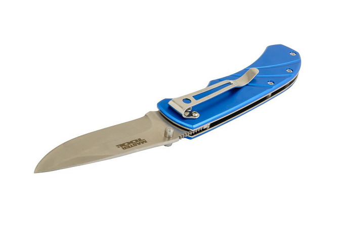 Нож складной MASTERTOOL "TITAN" 201х33х16 мм нержавеющее лезвие алюминиевая рукоятка 79-0122 Харьков - изображение 3