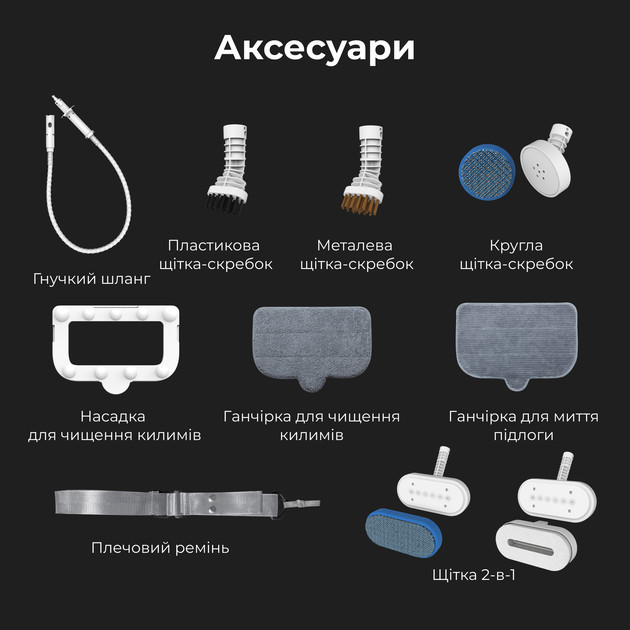 Пароочиститель AENO SM1 ASM0001 белый Киев - изображение 9