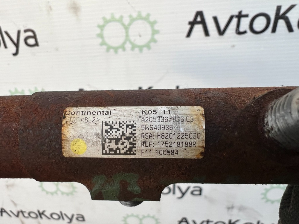 Топливная рейка (рампа форсунок) Renault Scenic III 1.5 dci 2009-2016 (175218188R) Ковель - изображение 2