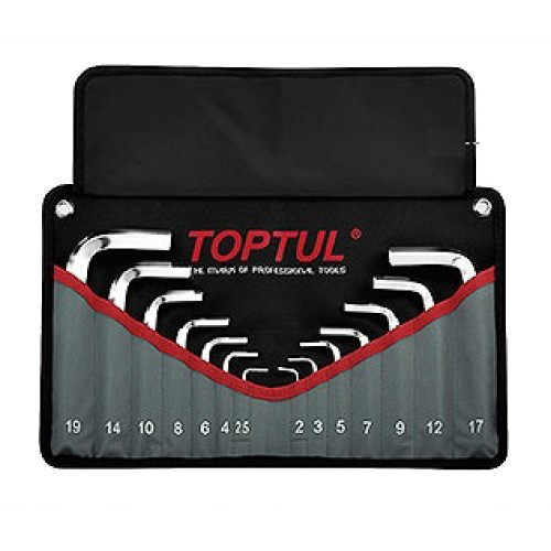 Набор ключей шестигранных Г-обр. TOPTUL 2-19мм 14ед. в чехле GPAQ1401 Харків - зображення 1