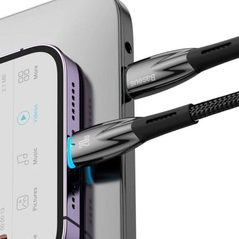 Дата кабель Baseus Glimmer Series Fast Charging Data Cable Type-C to Lightning 20W 1m (CADH000001) Херсон - изображение 3