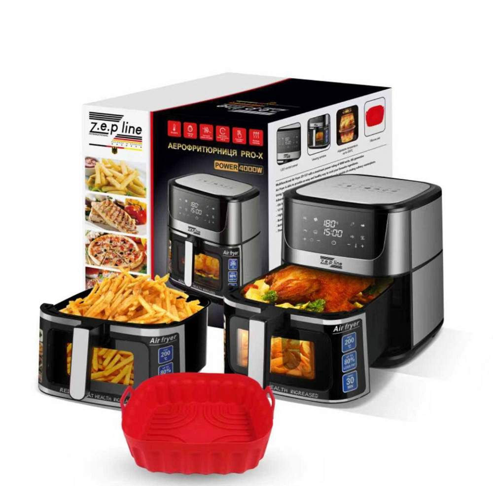 Аэрогриль мультипечь на два тэна с силиконовой формой Zepline ZP-127 12 л 4000 Вт Київ - зображення 4