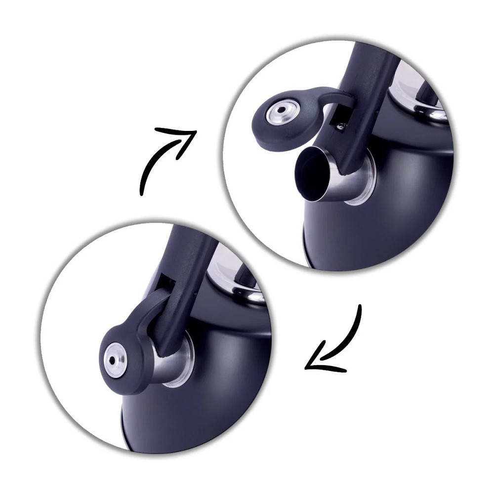 Чайник Kamille из стали со свистком и термометром 3 л Одесса - изображение 2