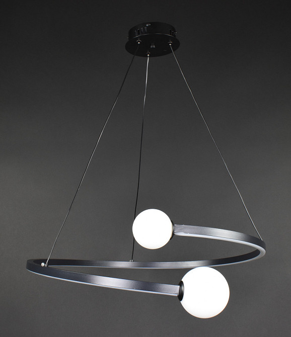 Люстра стельова LED DE1C-600-bk Чорний 40-150х60х60 см. Київ - зображення 1