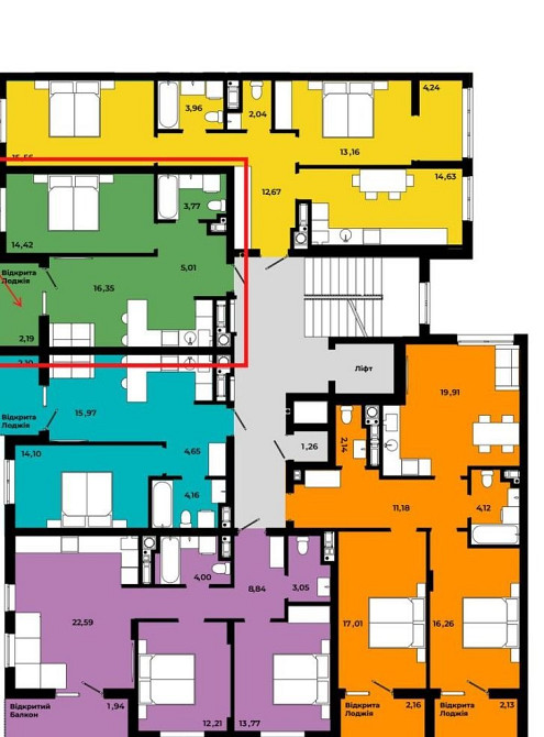 Продаж 1км. квартири ЖК Континент Стиль Трускавецька Львов - изображение 7