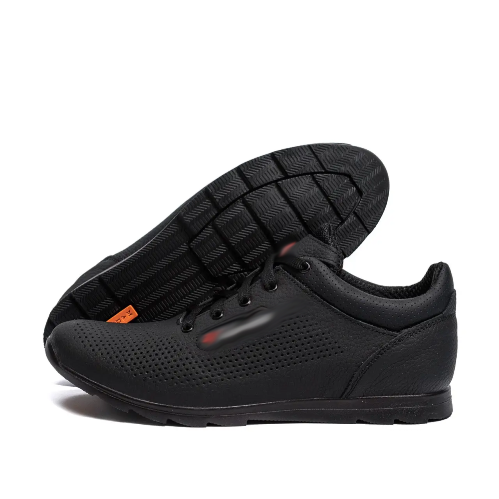 Мужские кожаные летние кроссовки, перфорация SB black Київ - зображення 1