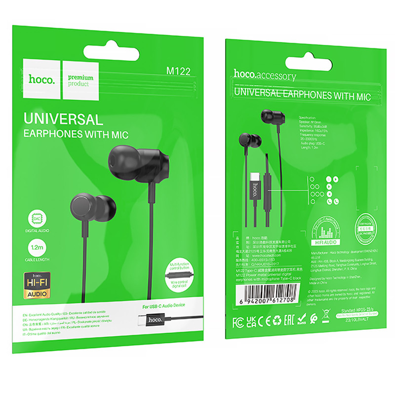 Стерео наушники Hoco M122 Type-C Херсон - зображення 5