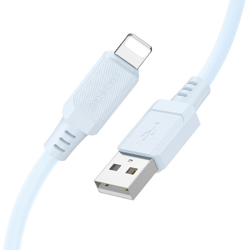 Дата кабель Borofone BX115 Lotto USB to Lightning 2.4A (1m) Херсон - изображение 4