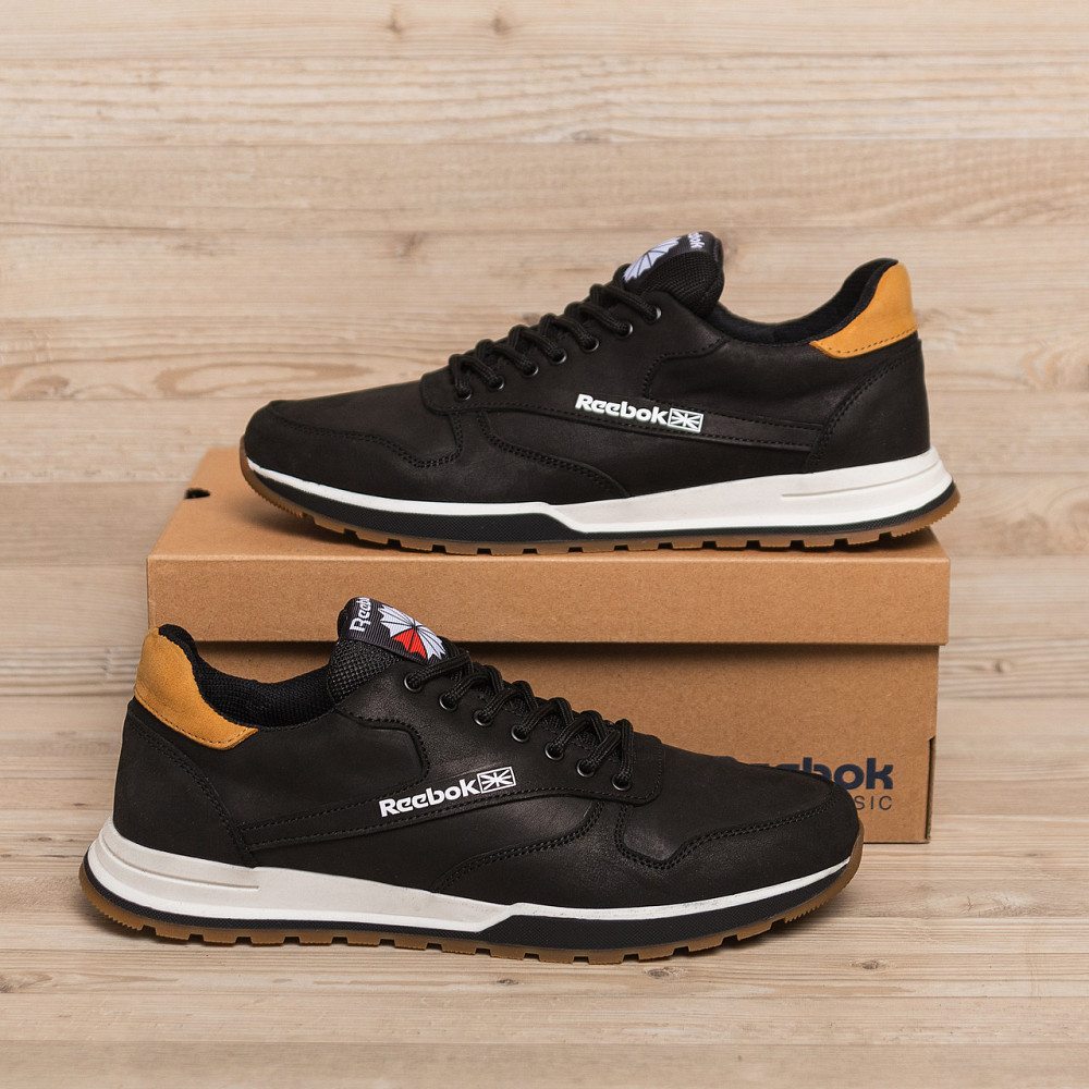 Мужские кожаные кроссовки  Rbk Classic Leather Trail  Black Киев - изображение 12